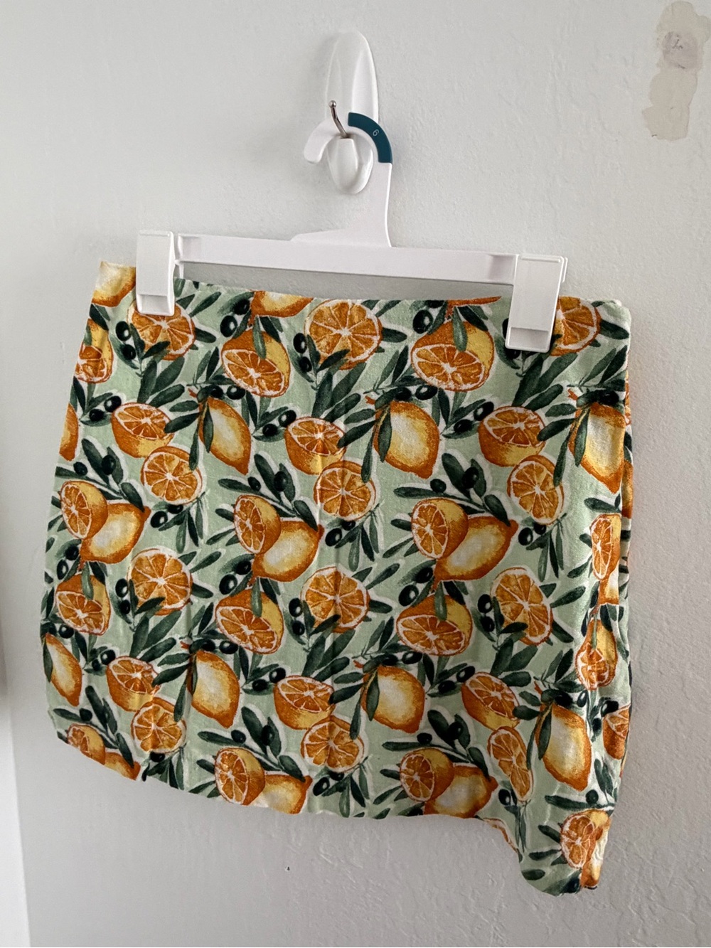 Abercrombie & Fitch Orange Citrus Print Mini Skort